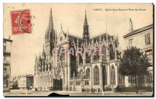 Cartes postales Nancy Eglise Saint Epvre Et Place des Dames