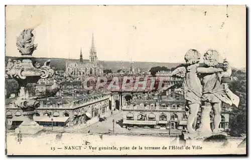 Cartes postales Nancy Vue Generale Prise de la Terrasse de l&#39Hotel de Ville