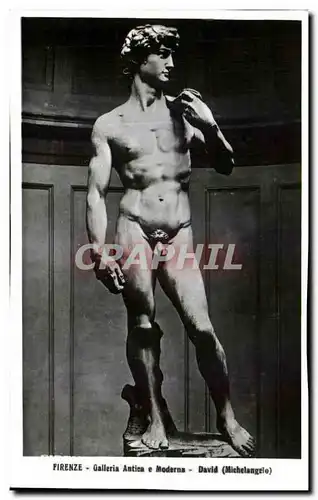 Cartes postales Firenze Galleria Antica e Moderna David Michelangelo