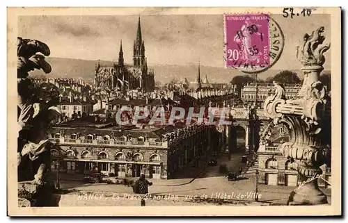 Cartes postales Nancy La Place Stanislas Vue de l&#39Hotel de Ville