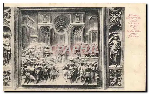 Cartes postales Firenze Battistero Parta In Bronze all Est La Regina Saba Presso Salomone