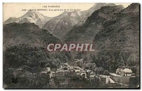 Cartes postales Les pyrenees Eaux bonnes Vue Generale et le pic de Ger