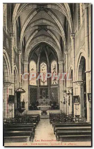 Cartes postales Les Basses Pyrenees Eaux Bonnes Interieur De l&#39eglise