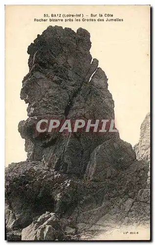 Cartes postales Batz Sur la Cote Rocher bizarre pres les Grottes des Jumelles