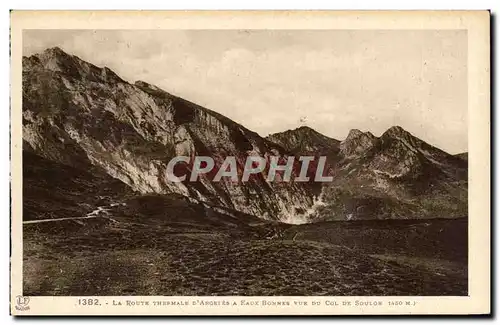 Cartes postales Eaux Bonnes Vue Generale Route thermale Col de Soulon