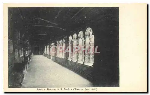 Cartes postales Roma Abbazia di S Paolo Chiostro