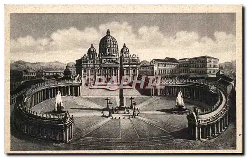 Cartes postales Roma Piazza Pietro La Basilica Vaticano Place Saint