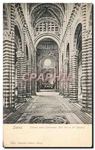 Ansichtskarte AK Siena Interno della Cattedrale