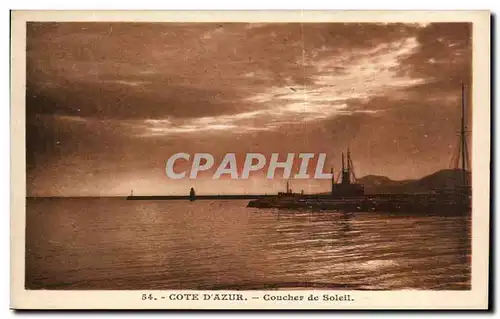 Cartes postales Cote D&#39Azur Coucher de Soleil