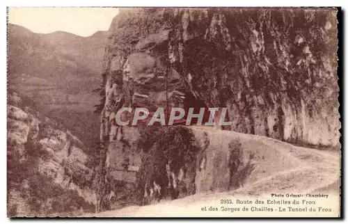 Cartes postales Route des Echelles du Frou et des Gorges de Chailles le tunnel du Frou