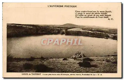 Cartes postales L&#39Auvergne Poetique Gour de Tazenat Un des Beaux Sites d&#39Auvergne