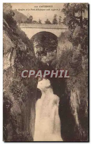 Cartes postales Cauterets Le Gouffre et le Pont d&#39Espagne