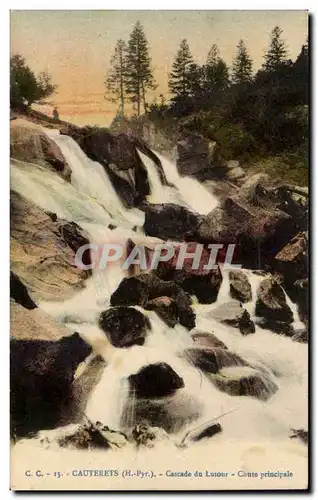 Cartes postales Cauterets Cascade du Lutour Chute principale