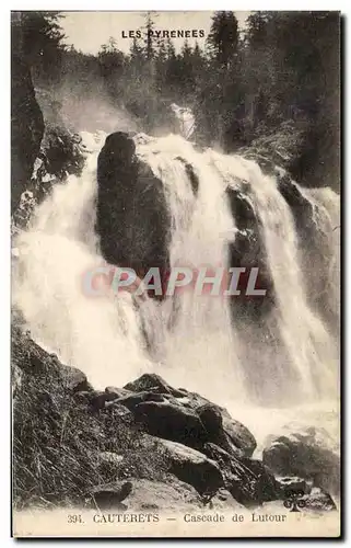 Cartes postales Les Pyrenees Cauterets Cascade de Lutour