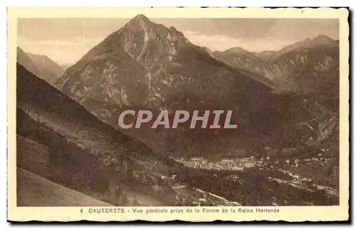 Cartes postales Cauterets Vue generale prise de la Forme de la Reine Hortense