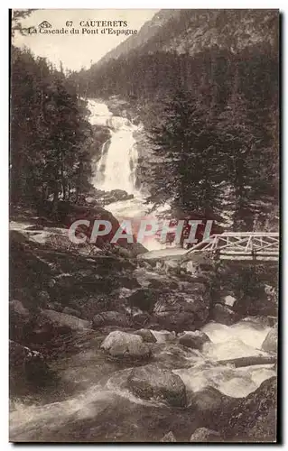 Ansichtskarte AK Cauterets La cascade du Pont d&#39Espagne