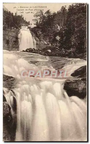 Ansichtskarte AK Environs de Cauterets Cascade du Pont d&#39Espagne