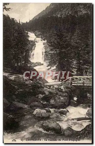 Cartes postales Cauterets La Cascade du Pont d&#39Espagne