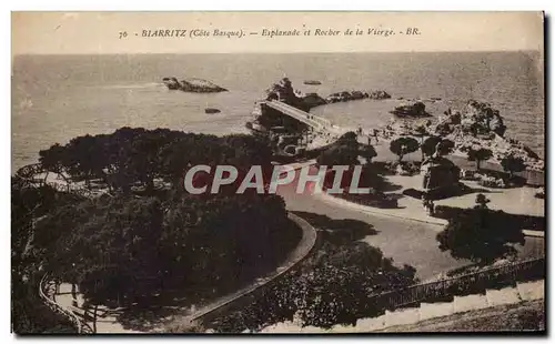 Cartes postales Biarritz Esplanade et Rocher de la Vierge