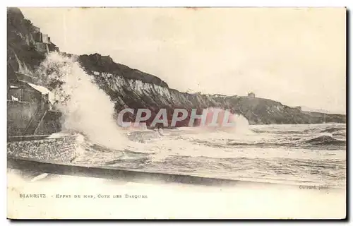 Cartes postales Biarritz Effet de mer cote Des Basques