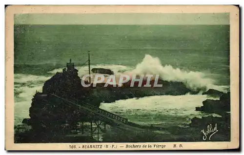 Cartes postales Biarritz La Rocher de la Vierge