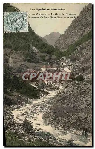 Cartes postales Les Pyrenees Illustrees Cauterets Le Gave De Cauterets Du Petit Saint Sauveur Et Du Pre