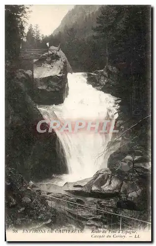 Cartes postales Environs De Cauterets Route De Pont d&#39Espagne Cascade Du Cerisey