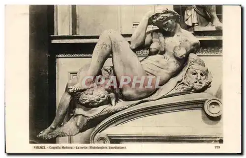 Cartes postales Firenze Caspelia Medicea La Notte Michelangiole