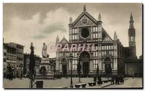 Cartes postales Firenze Chiesa Croce Statun Di Dante