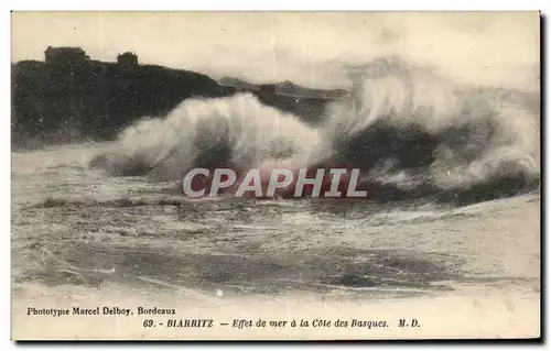 Ansichtskarte AK Biarritz Effet de Mer a la Cote des Basques