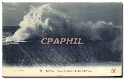 Cartes postales Biarritz Vague a la Digue du Rocher de la Vierge