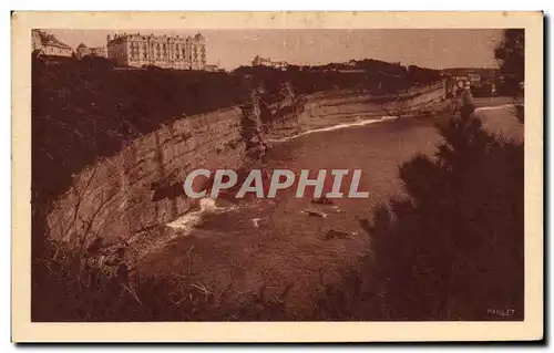 Cartes postales Biarritz Les falaises et l&#39Hotel Regina