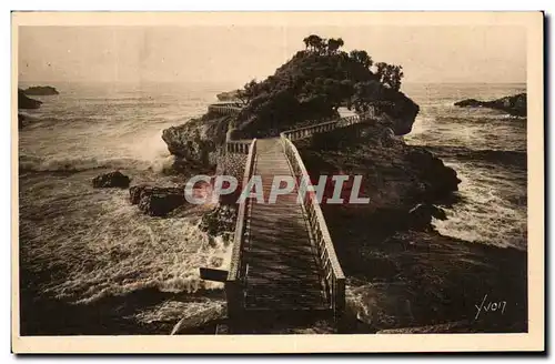 Ansichtskarte AK Biarritz Le Rocher de Basta