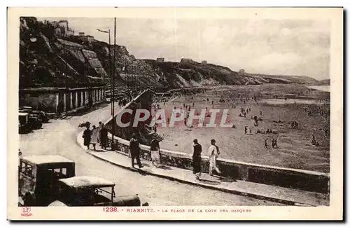 Ansichtskarte AK Biarritz La Plage De La Cote Des Basques