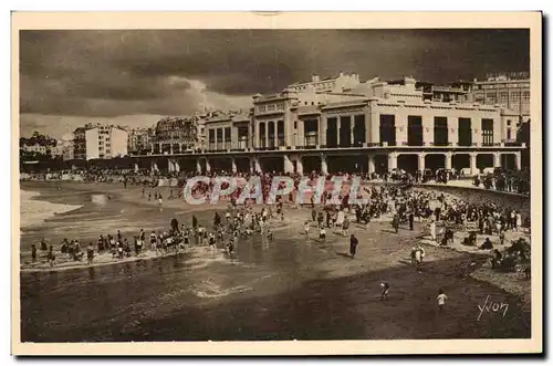 Cartes postales Biarritz Le Casino et la Grande plage