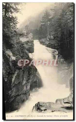 Cartes postales Cauterets Cascade du Cerisey Chute principale