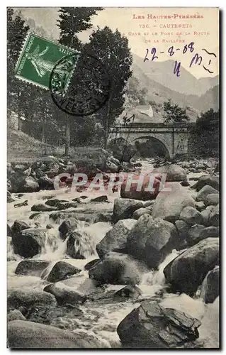 Cartes postales Les Hautes Pyrenees Cauterets Gave Et Le Pont La Route de la RAillere