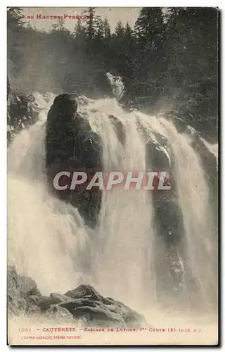 Ansichtskarte AK Cauterets Cascade De Lutour Chute