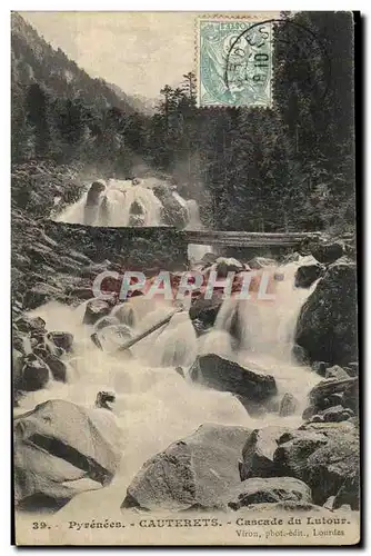 Ansichtskarte AK Pyrenees Cauterets Cascade du Lutour