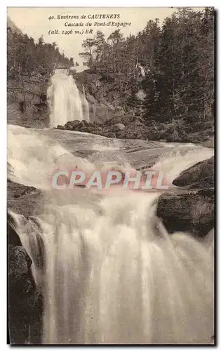 Ansichtskarte AK Environs de Cauterets Cascade du Pont d&#39Espagne