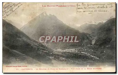 Cartes postales Cauterets Le Peguere Et Fond De Canbasque Vue Prise De La Reine Hortense