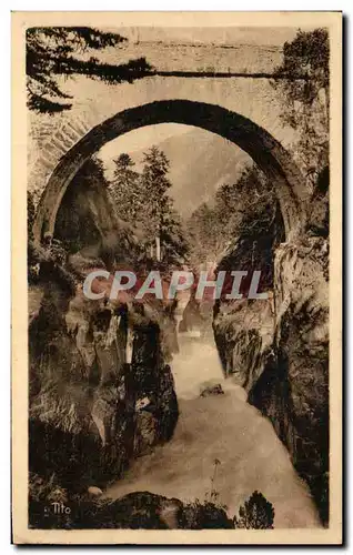 Ansichtskarte AK Environs de Cauterets Gouffre du pont d&#39Espagne