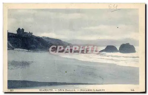 Cartes postales Biarritz Cote Basque Rochers Ilbaritz