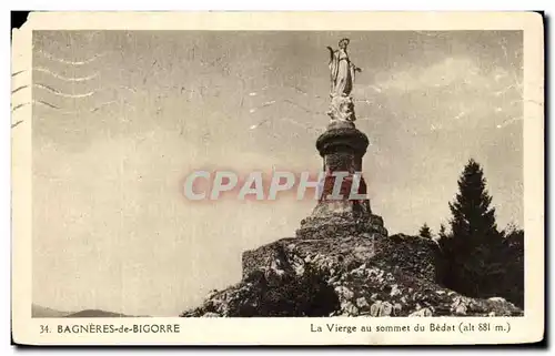 Ansichtskarte AK Bagneres de Bigorre La Vierge au Sommet du Bedat