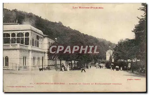 Cartes postales Bagneres de Bigorre Avenue De Casno Etablissenent Thermal