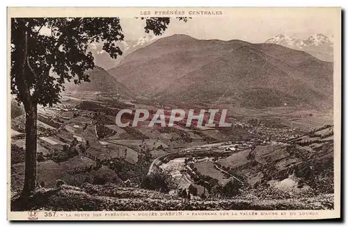 Ansichtskarte AK Les Pyrenees Centrales La route Des Pyrenees Montee D&#39Aspin Panoraxa Dur La Vallee d&#39Aure