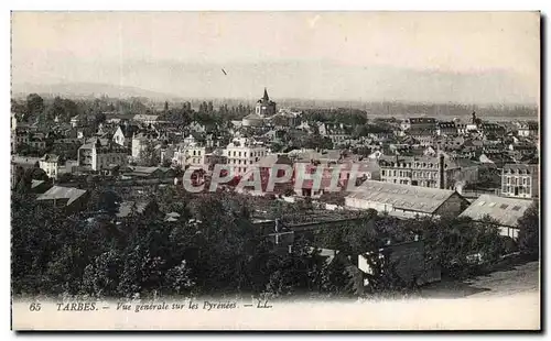 Ansichtskarte AK Tarbes Vue Generale Sur Les Pyrenees