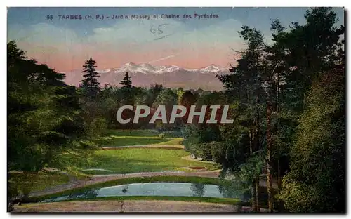 Cartes postales Tarbes Jardin Massey Et Chaine Des Pyrenees