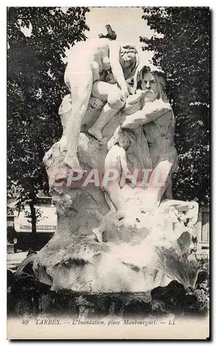 Cartes postales Tarbes L&#39Inondation Place Maubourguet