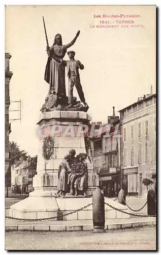 Cartes postales Les Hautes Pyrenees Tarbes Le Monument Aux Morts Militaria